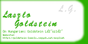 laszlo goldstein business card